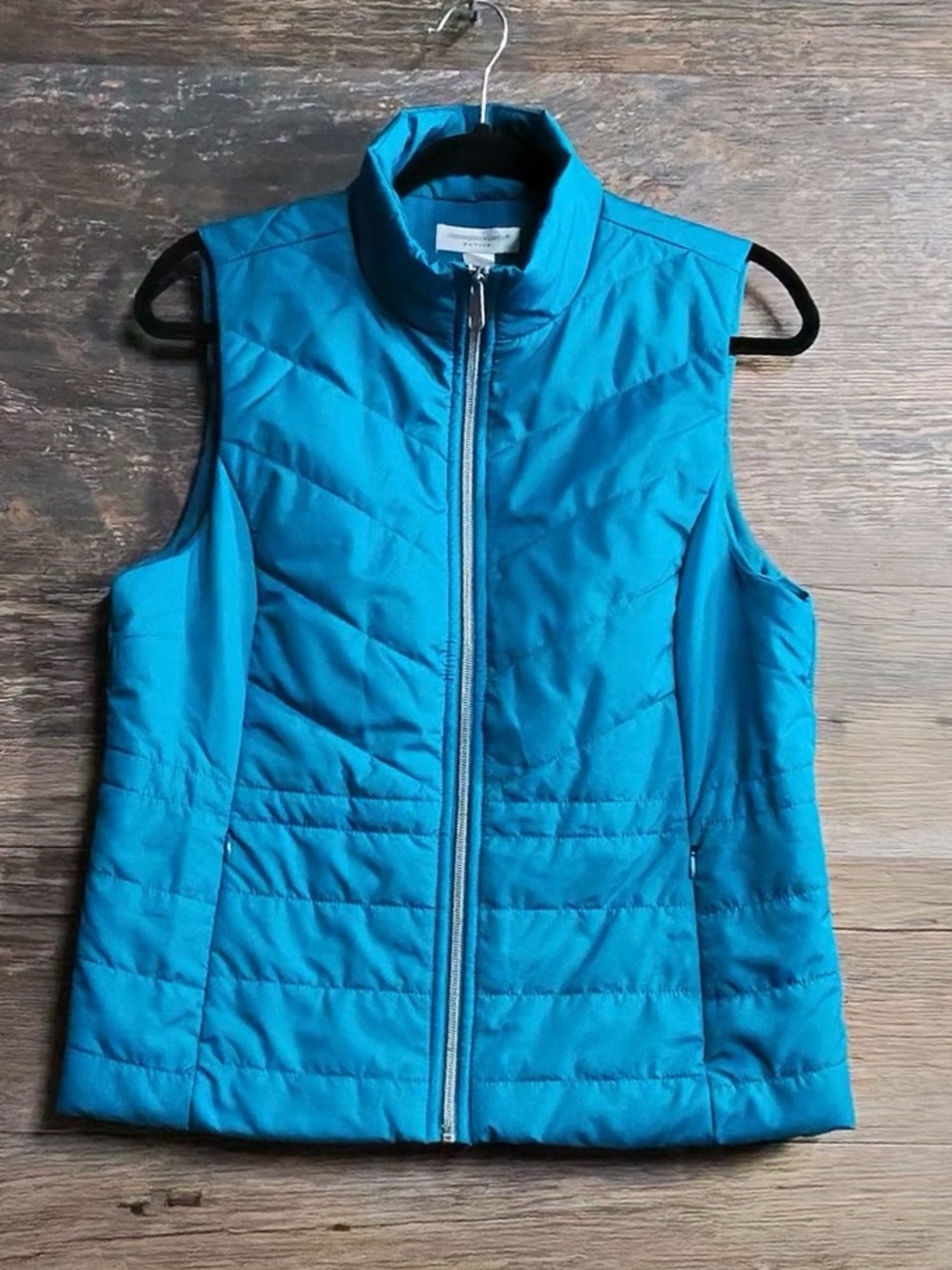 Christopher & Banks Turquoise Quilted Sleeveless Vest
